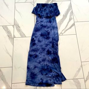 Strapless Tie Dye Maxi Dress